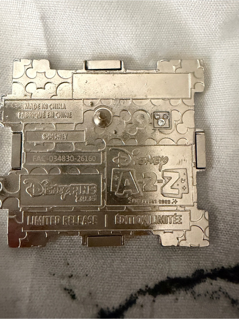 Disney | NWOT Bolt Alphabet Block Pin - Picture 2 of 2